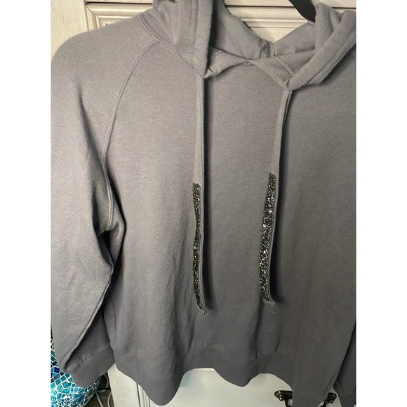 TORRID FLEECE EMBELLISHED DRAWSTRING HOODIE - Picture 2 of 6